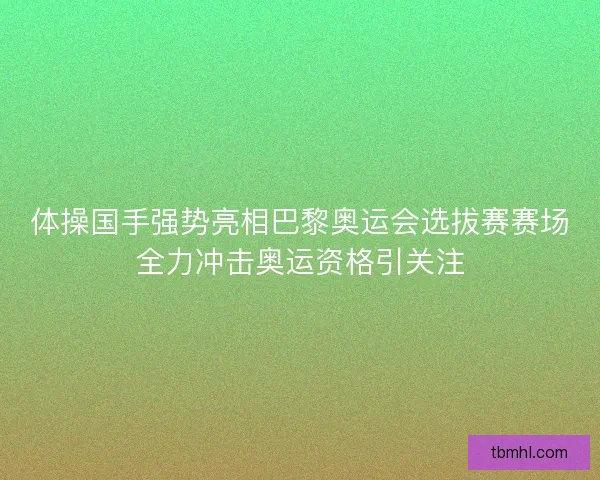 体操国手强势亮相巴黎奥运会选拔赛赛场全力冲击奥运资格引关注